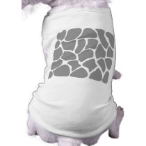 Giraffe Print Pattern in Grey. Doggie Tee Shirt
