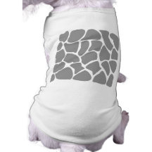 Giraffe Print Pattern in Grey. Dog Tee Shirt
