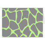 Giraffe Print Pattern in Grey. Greeting Cards