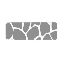 Giraffe Print Pattern in Grey. Return Address Label