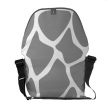Giraffe Print Pattern in Grey. Messenger Bags