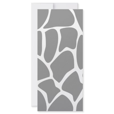 Giraffe Print Pattern in Grey. Rack Card Design by Graphics_By_Metarla