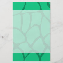 Giraffe Print Pattern in Jade Green. Flyers