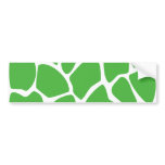 Giraffe Print Pattern in Jungle Green. Bumper Sticker