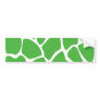 Giraffe Print Pattern in Jungle Green. Bumper Sticker