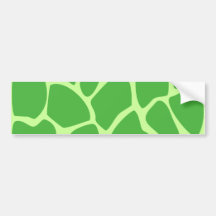 Giraffe Print Pattern in Jungle Green. Bumper Sticker