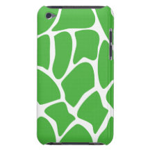 Giraffe Print Pattern in Jungle Green. iPod Case-Mate Case