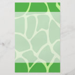 Giraffe Print Pattern in Jungle Green. Full Color Flyer