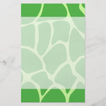 Giraffe Print Pattern in Jungle Green. Full Color Flyer