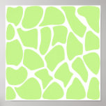 Giraffe Print Pattern in Light Lime Green.