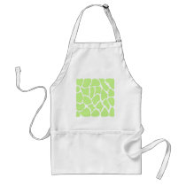 Giraffe Print Pattern in Light Lime Green. Aprons