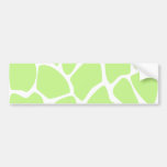 Giraffe Print Pattern in Light Lime Green. Bumper Sticker