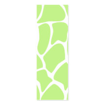 Giraffe Print Pattern in Light Lime Green. Business Cards