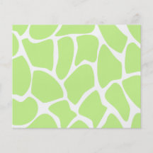 Giraffe Print Pattern in Light Lime Green. Custom Flyer