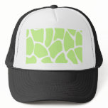 Giraffe Print Pattern in Light Lime Green. Mesh Hats