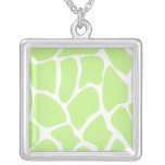 Giraffe Print Pattern in Light Lime Green. Jewelry