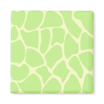 Giraffe Print Pattern in Light Lime Green. Refrigerator Magnet