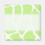Giraffe Print Pattern in Light Lime Green. Refrigerator Magnet