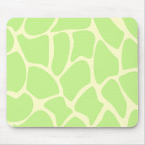 Giraffe Print Pattern in Light Lime Green. Mouse Pad