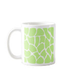 Giraffe Print Pattern in Light Lime Green. Coffee Mug