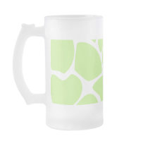 Giraffe Print Pattern in Light Lime Green. Mug