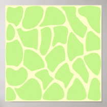 Giraffe Print Pattern in Light Lime Green.