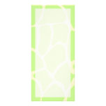 Giraffe Print Pattern in Light Lime Green. Custom Rack Cards