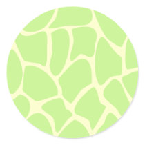 Giraffe Print Pattern in Light Lime Green. Stickers