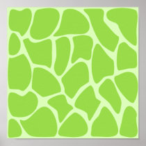 Giraffe Print Pattern in Lime Green.