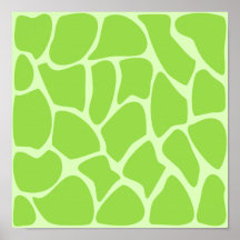 Giraffe Print Pattern in Lime Green.