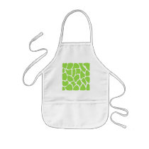 Giraffe Print Pattern in Lime Green. Aprons