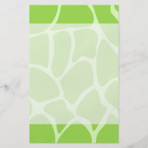 Giraffe Print Pattern in Lime Green. Full Colour Flyer