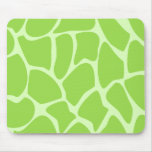 Giraffe Print Pattern in Lime Green. Mousepad
