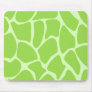 Giraffe Print Pattern in Lime Green. Mousepad