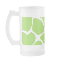 Giraffe Print Pattern in Lime Green. Mugs
