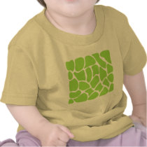Giraffe Print Pattern in Lime Green. Tee Shirt