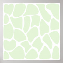 Giraffe Print Pattern in Mint Green.