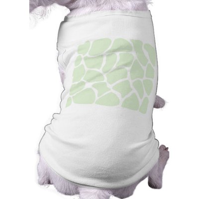 Giraffe Print Pattern in Mint Green. Doggie Tshirt by Graphics_By_Metarla