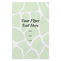 Giraffe Print Pattern in Mint Green. Full Colour Flyer