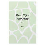 Giraffe Print Pattern in Mint Green. flyers