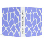 Giraffe Print Pattern in Sky Blue. Vinyl Binder