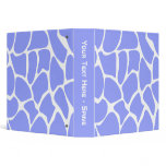Giraffe Print Pattern in Sky Blue. Vinyl Binder