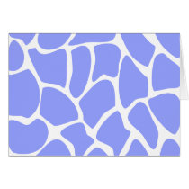 Giraffe Print Pattern in Sky Blue. Greeting Cards