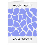 Giraffe Print Pattern in Sky Blue. Cards