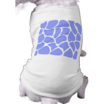 Giraffe Print Pattern in Sky Blue. Dog Tshirt