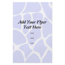 Giraffe Print Pattern in Sky Blue. Full Colour Flyer