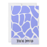 Giraffe Print Pattern in Sky Blue. Custom Invitations