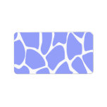 Giraffe Print Pattern in Sky Blue. Personalized Address Label