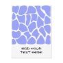 Giraffe Print Pattern in Sky Blue. Post Card