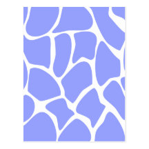 Giraffe Print Pattern in Sky Blue. Postcards